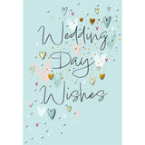 Hallmark wedding greeting card with "Wedding Day Wishes" message, featuring elegant design for celebrating a special couple