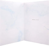 Hallmark 5th wedding anniversary greeting card with 3D tag design, featuring elegant floral and celebratory details.