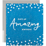 Hallmark birthday greeting card with contemporary textured foil design and elegant lettering, perfect for celebrating birthdays.