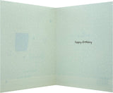 Hallmark birthday greeting card for brother featuring a glitter-embellished beer and burger design on a colorful background