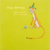 Hallmark contemporary illustrated birthday card featuring a colorful cheetah design and playful greeting artwork.