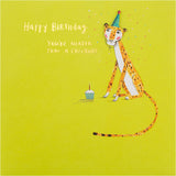 Hallmark contemporary illustrated birthday card featuring a colorful cheetah design and playful greeting artwork.