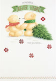 Hallmark greeting card featuring an open design for daughter and husband, with heartfelt message and decorative elements.