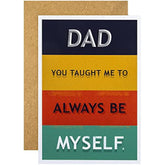 Hallmark Father's Day greeting card for Dad with humorous text design, featuring colorful and playful artwork on the front.