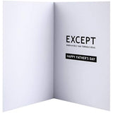Hallmark Father's Day greeting card for dad with humorous text-based design, featuring colorful and playful artwork.