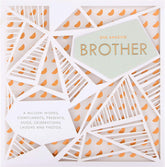Hallmark geometric laser-cut birthday greeting card with intricate cut design, suitable for celebrating a brother.