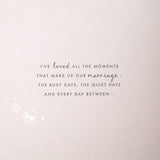 Hallmark wedding anniversary greeting card with intricate laser-cut design featuring a romantic pattern for husbands.