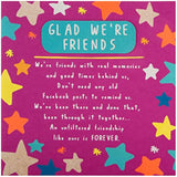 Hallmark greeting card featuring star and heart design with heartfelt verse for a friend's birthday celebration.
