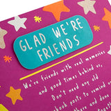 Hallmark greeting card with star and heart design featuring heartfelt verse, suitable for a friend's birthday celebration.