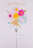 Hallmark vibrant floral bouquet Mother’s Day greeting card with bright, colorful flowers and cheerful design.