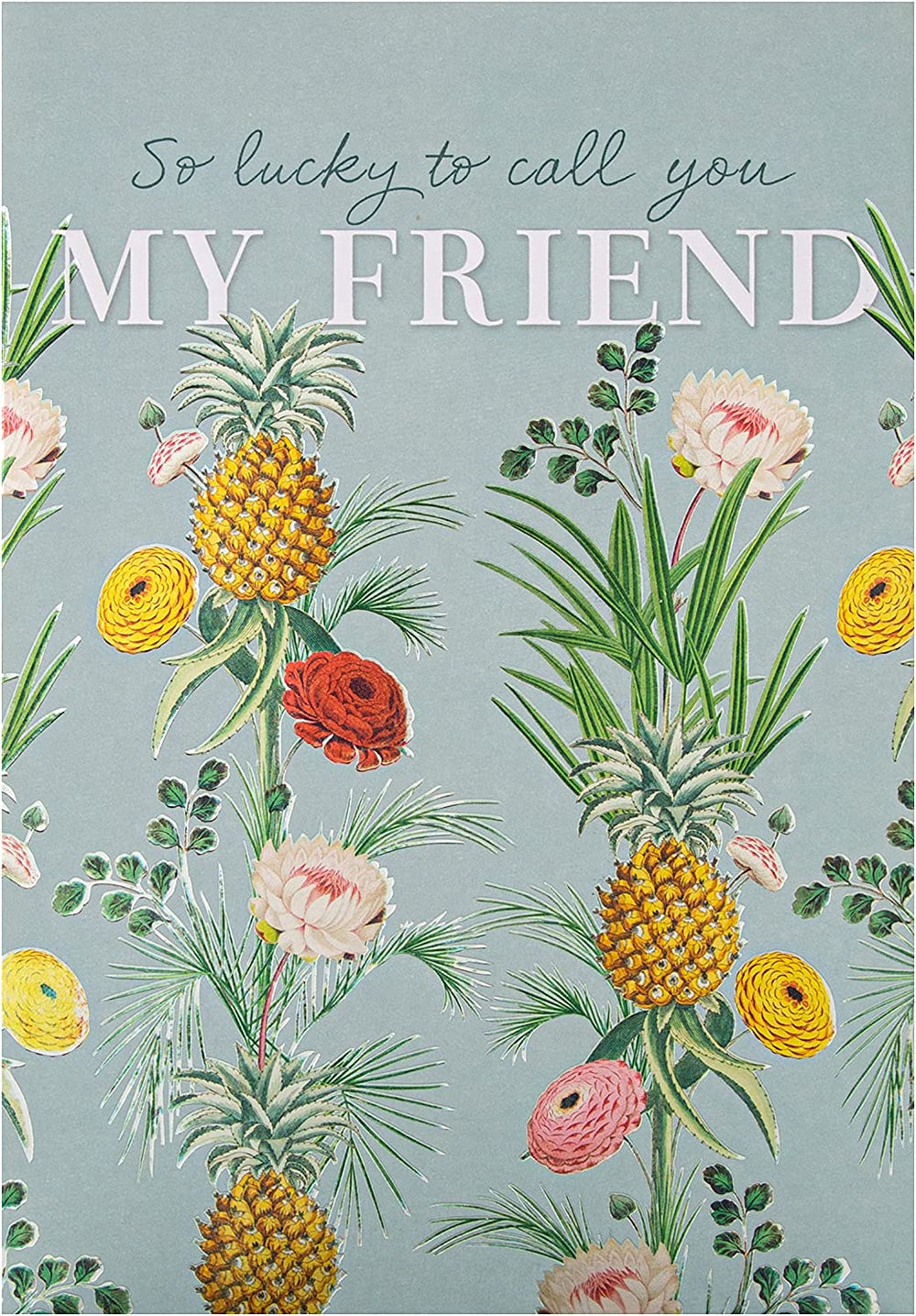 Hallmark vintage-style botanical friendship birthday card with floral illustration and elegant design.