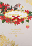 Open Hallmark Wife greeting card featuring heartfelt message, ideal for celebrating your wife on special occasions.
