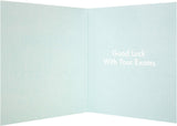 Medium Hallmark Good Luck Exam Card with "Believe in Yourself" message, featuring encouraging design and bright colors.