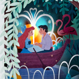 Hallmark Disney Little Mermaid canoe design musical and light greeting card featuring Ariel and underwater scene.