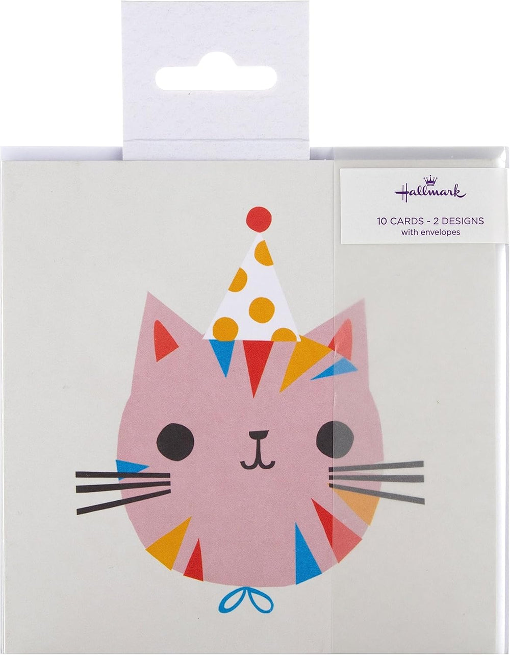 Hallmark Cat Designs kids birthday greeting cards pack with 10 colorful, cute cat-themed cards for children’s celebrations.