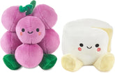 Hallmark Better Together grapes and cheese pair soft toy set, plush toys resembling grapes and cheese for cuddling and display.