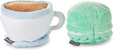 Hallmark Better Together tea and macaron soft toy pair set, plush toys designed as adorable tea and dessert characters.