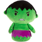 Hallmark Marvel Hulk Itty Biggy soft toy showing a plush green Hulk character with a friendly expression and soft texture.