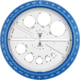 Helix Maped angle and circle maker template with assorted designs, ideal for math drawing and geometric projects.