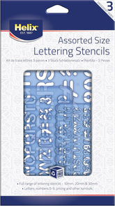 Helix 3 in 1 stencil template set with various geometric and decorative patterns for art and craft projects.