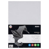 A4 250gsm Glitter Card 10 Sheets - Silver