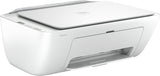 HP Deskjet 2810e all-in-one printer in white, with paper tray and control panel, suitable for home color printing, scanning, and copying.