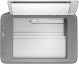 HP Deskjet 2820e all-in-one printer with paper tray and control panel, ideal for printing, scanning, and copying at home or office.