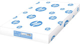 HP Office A3 Copier Paper 80gsm box of 5 reams, showing unopened ream boxes with printed sheets and HP branding.