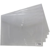 Tiger A3 Clear Stud Wallet Folder – Plastic Document Holder with Snap Closure