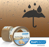 Rapesco Strong Packing Tape 50mm X 60m - Brown (pack of 48)