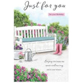 ICG female birthday card with festive design, featuring cheerful illustrations and celebratory message for special occasions.