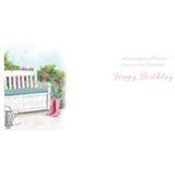 ICG female birthday card featuring colorful floral and birthday greeting design, perfect for celebrating special occasions.