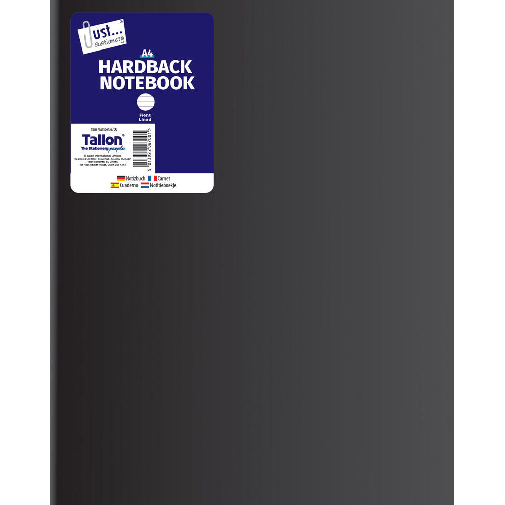 A4 Ruled Hardback Book Red Blue Black