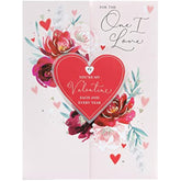One I Love Valentines Day Card For Him/Her With Envelope - Stunning Heart Design