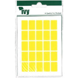 Yellow Ivy Stationery adhesive labels, 12 x 18 mm, with 175 self-adhesive labels for organizing and labeling items.