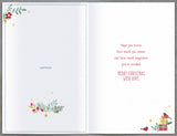 UK Greetings Blue Door with Wreath Grandmother and Grandfather Christmas Card featuring festive holiday design and Christmas wreath.