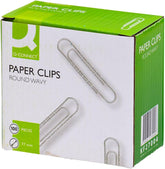 Q-Connect 77mm 100 Paperclips Wavy