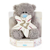 Bear 21st Birthday Star Plush 7" High