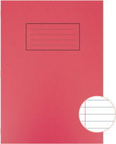 A4 Red Exercise Book - Lined with Margin
