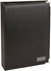 Kenro black slip-in photo album with protective sleeves, ideal for organizing and displaying photographs in a sleek, professional style.