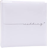 Kenro Fleur White Traditional Wedding Photo Album with 23x24 cm pages, elegant hardcover for storing wedding photos.