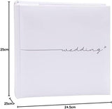 Kenro Fleur White traditional wedding photo album with 23 x 24 cm pages, elegant hardcover, and floral design for special memories.