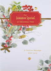 Hallmark Boxed Christmas Card for Someone Special – Classic Seasonal Foliage Design