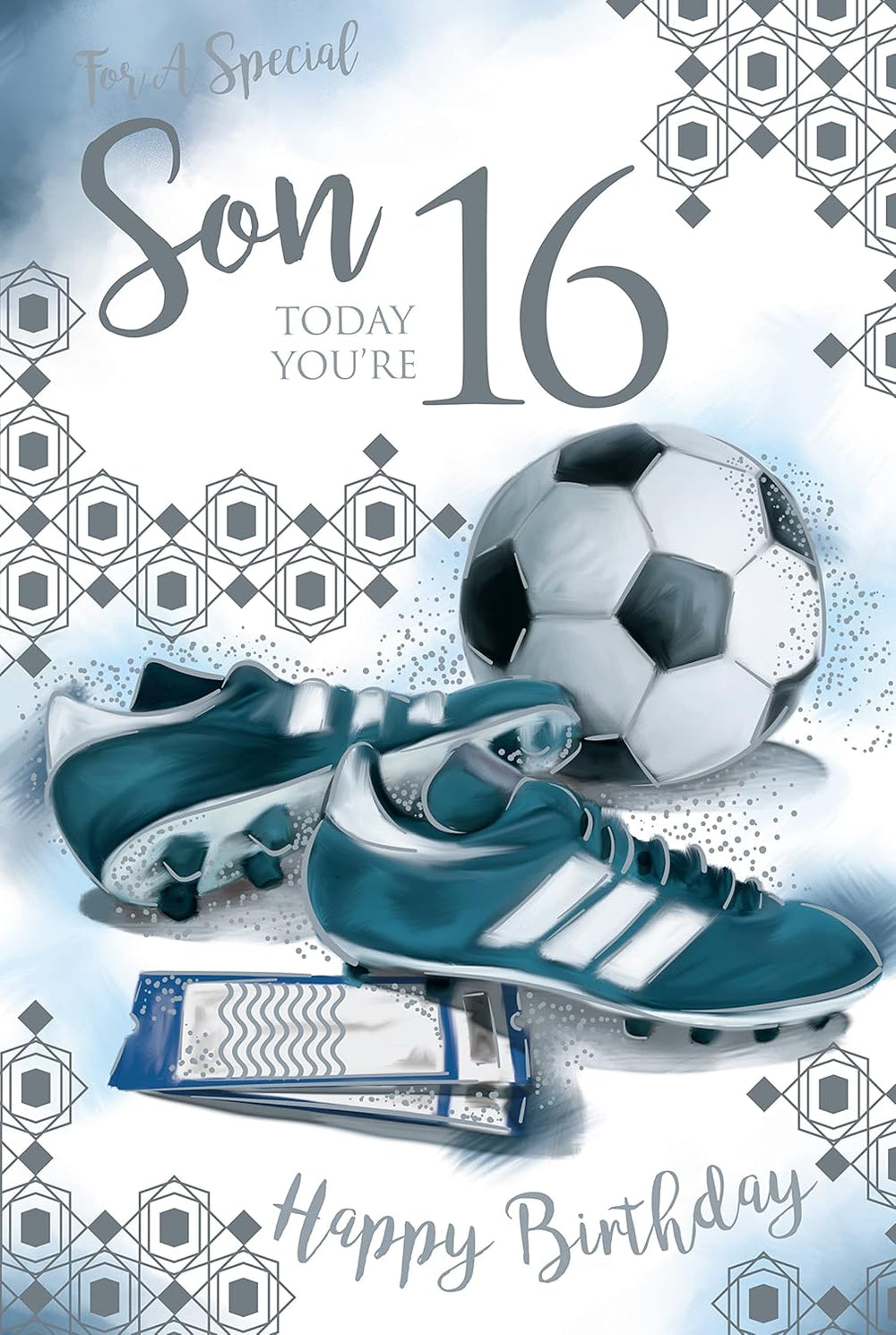 Kingfisher Son 16 greeting card with colorful design, perfect for celebrating special occasions with a heartfelt message.