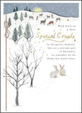 Special Couple Christmas Greeting Card with Festive Romantic Design and Loving Wishes