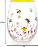 Lesser & Pavey Leonardo Collection gin glass, 400ml, multicoloured glassware with intricate design for stylish drinks presentation