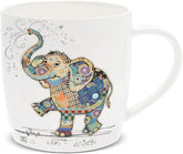Lesser & Pavey British-designed barrel coffee mug with detailed patterns, made of ceramic, ideal for hot beverages.