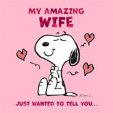 Cards Hallmark Peanuts Snoopy Wife Birthday My Amazing Wife Just wanted to tell you...