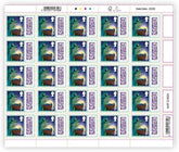 M N Wholesale Christmas postage stamps from 2022, featuring festive holiday designs on stationery and postage paper.