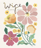 Anniversary Card for Wife – Elegant Floral Design with Gold Accents